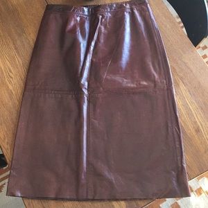 Gorgeous leather A-line skirt